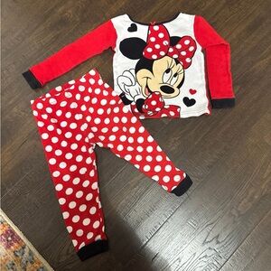 Disney Minnie Mouse Red and White Pajama Set